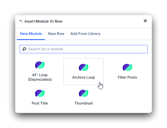 Add the Archive Loop module