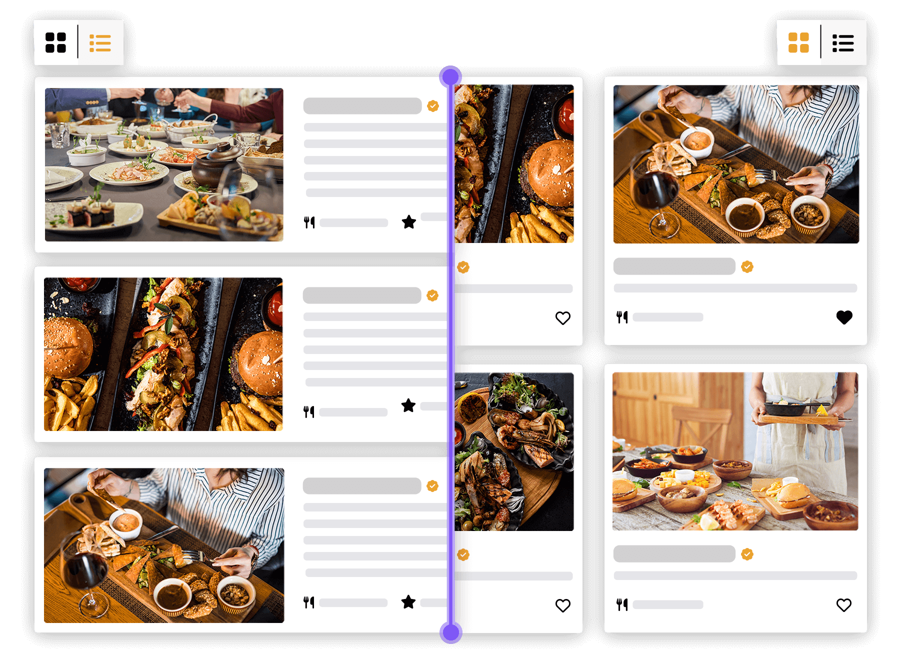Grid / List view switch options