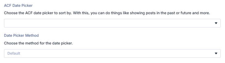 Loop options for sorting by ACF Date Picker field