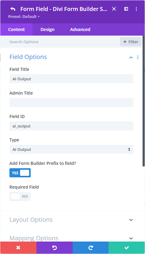 Add AI Output Field