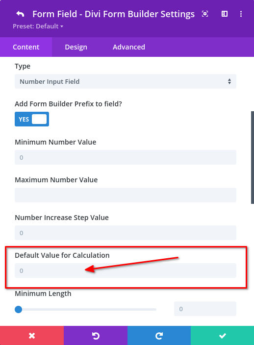 Default VBalue for Calculation