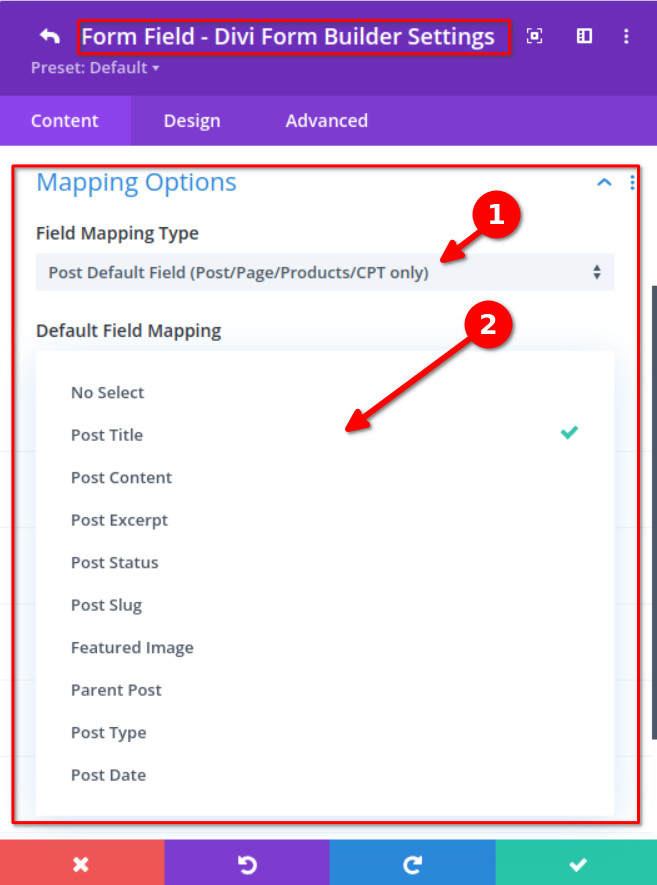 Default Field Mapping