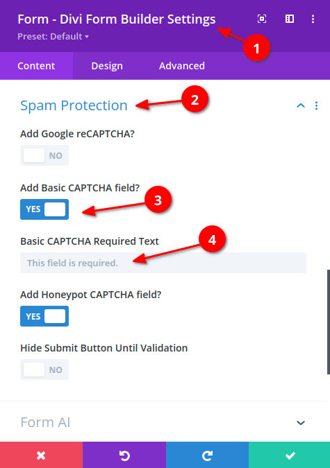 Basic CAPTCHA Settings