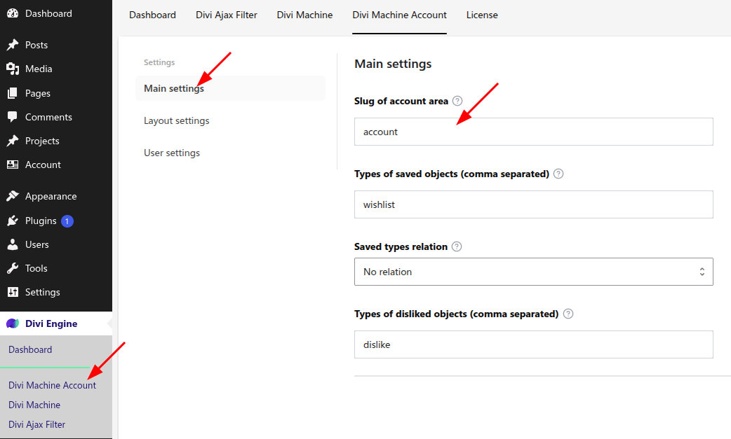 Set account slug