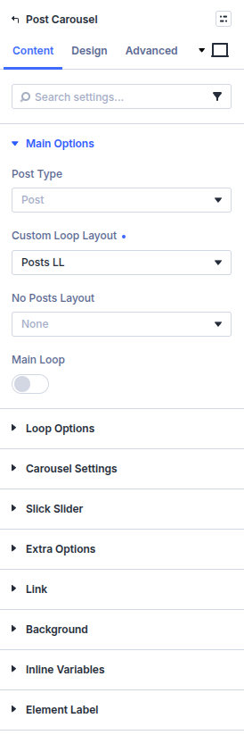 Post carousel module