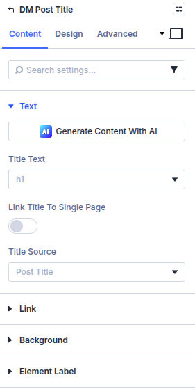 Post Title module