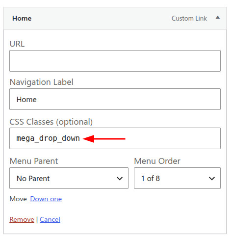 Add custom identified as CSS class