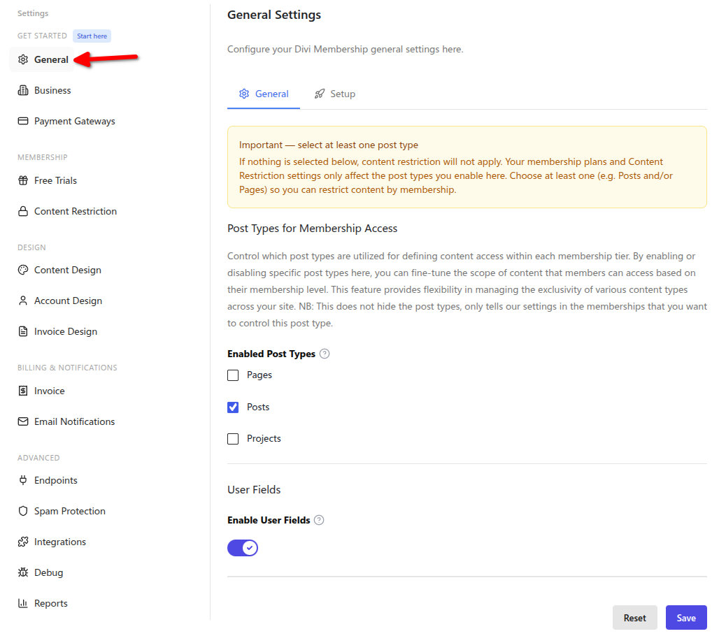 General Settings