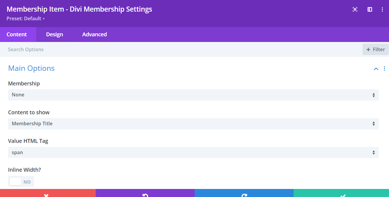 User Role configuration